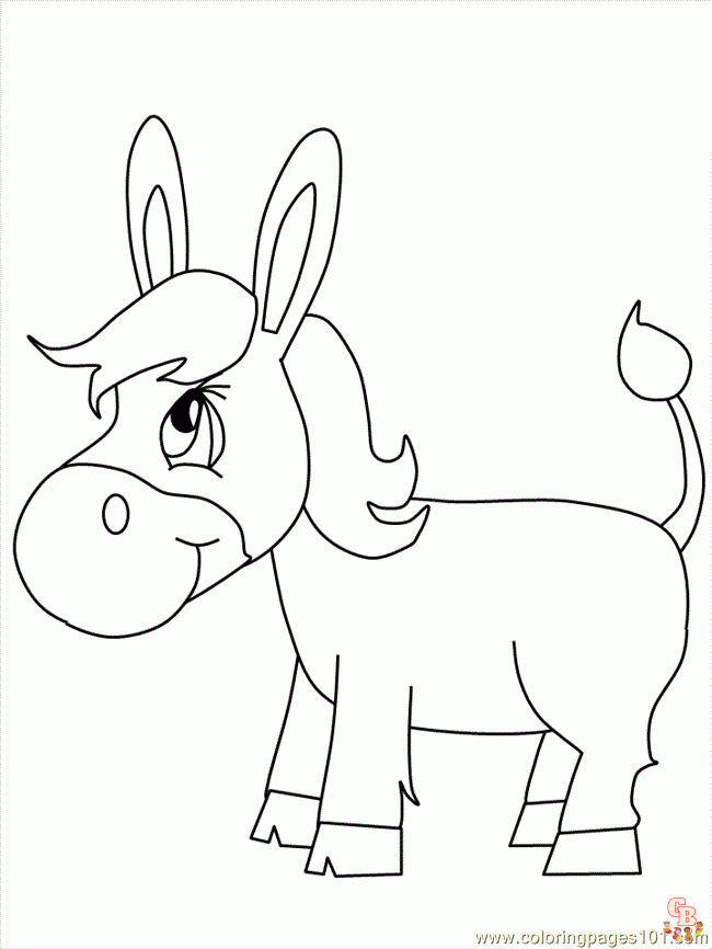 Printable Donkey Coloring Pages Free For Kids And Adults