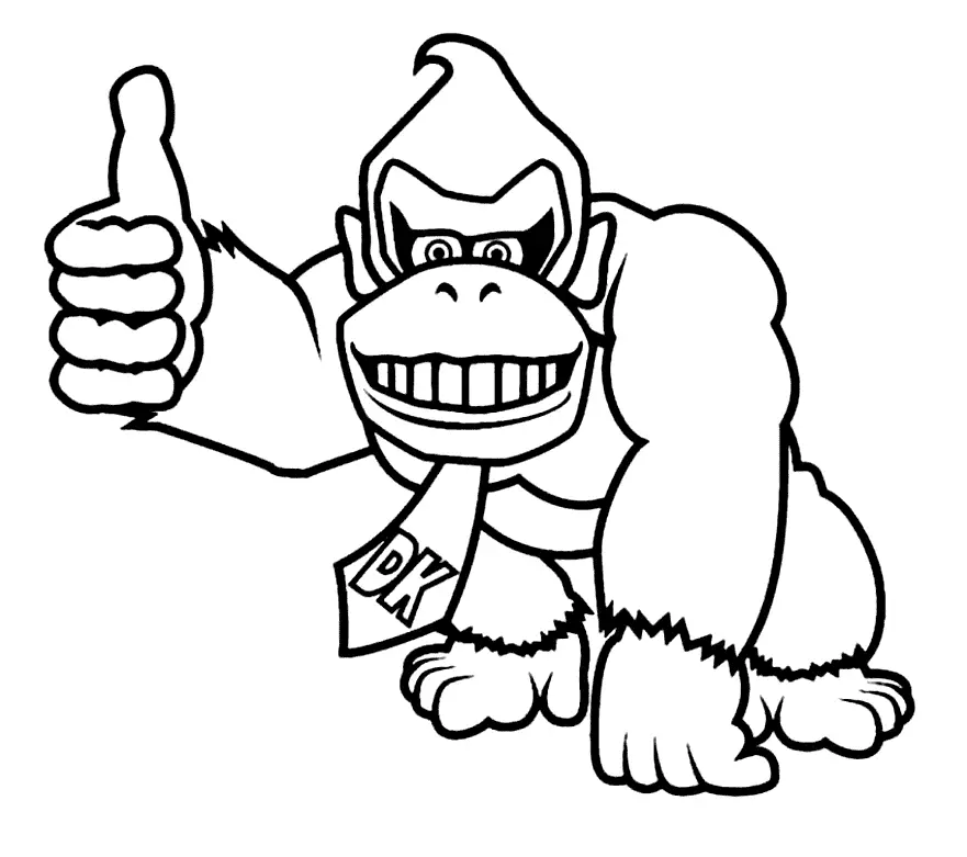 Donkey Kong Coloring Pages 1
