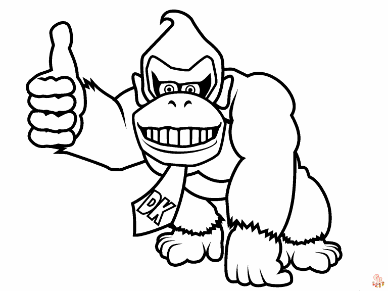 Donkey Kong Coloring Pages 2