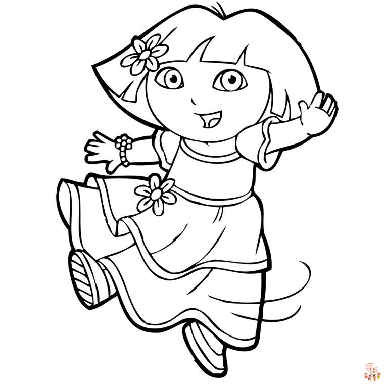 Dora Coloring Pages 2