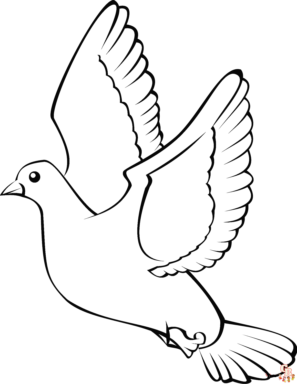 Dove Coloring Pages 4