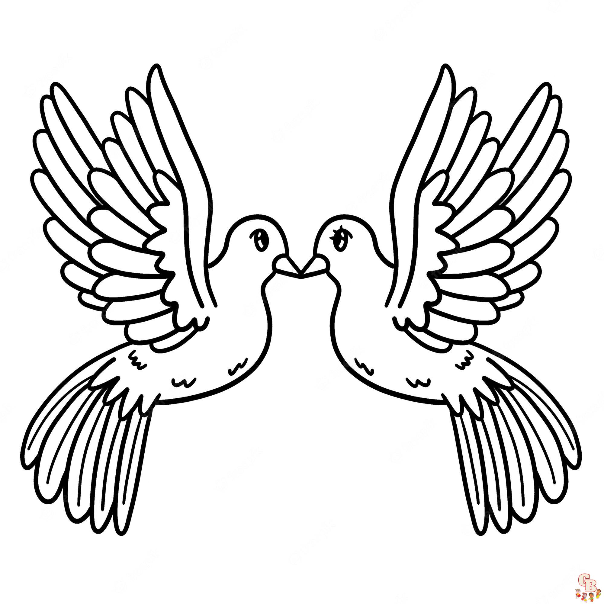 Dove Coloring Pages 5