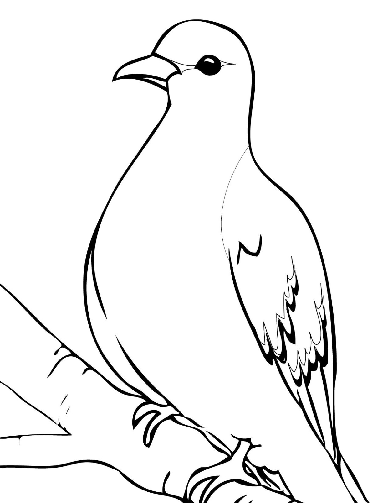 Dove Coloring Pages 7
