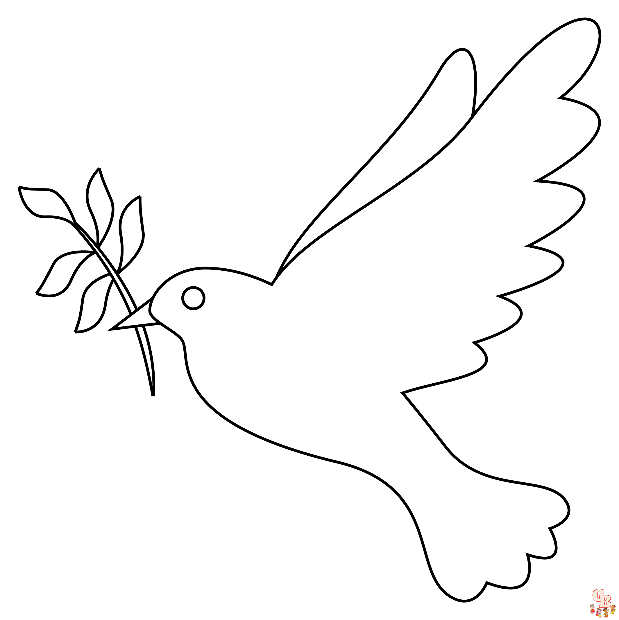 Dove Coloring Pages 8