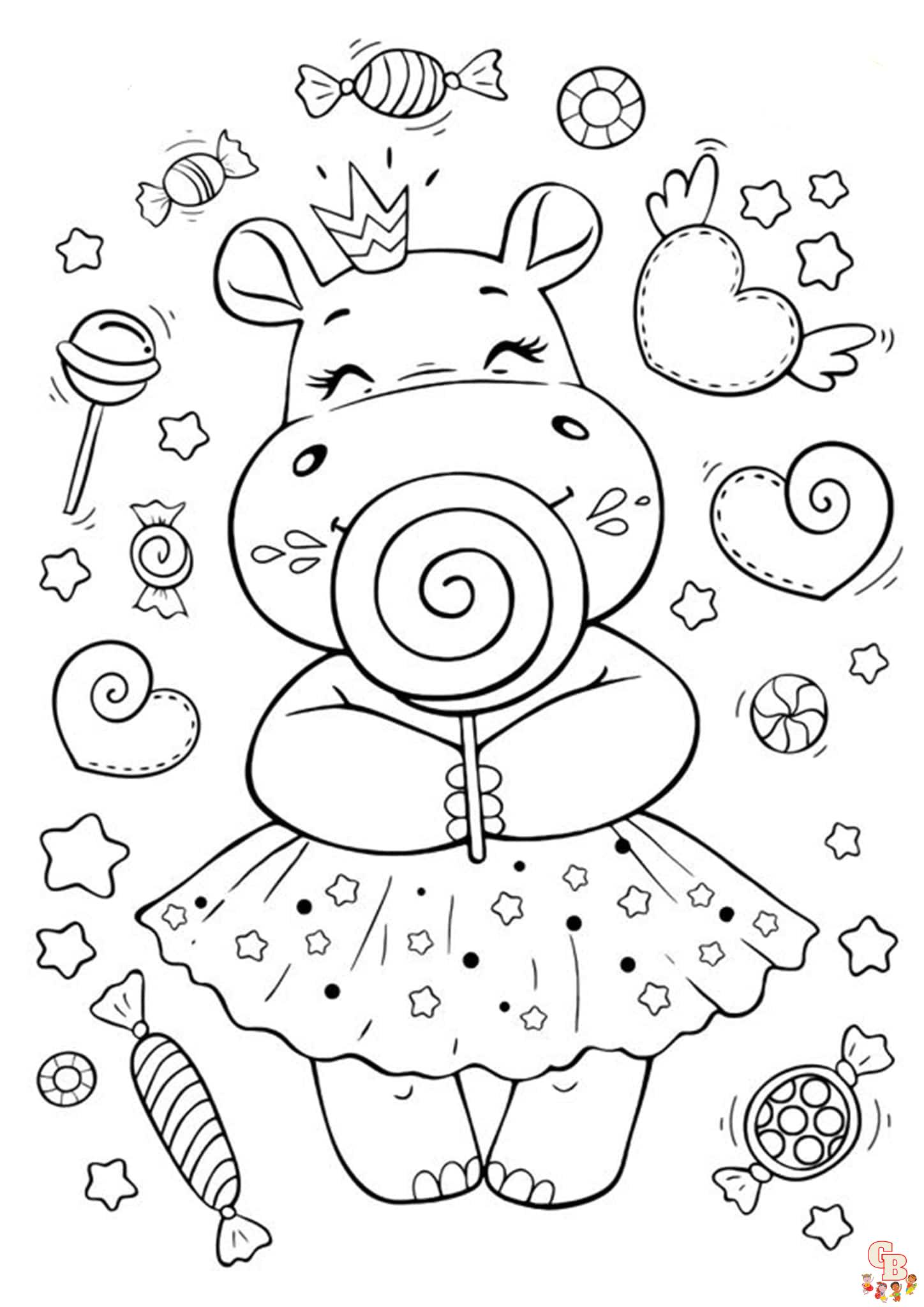 Easy cute coloring pages 17