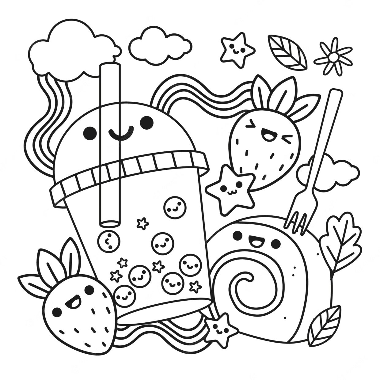 Free and Printable Easy Cute Coloring Pages for Kids