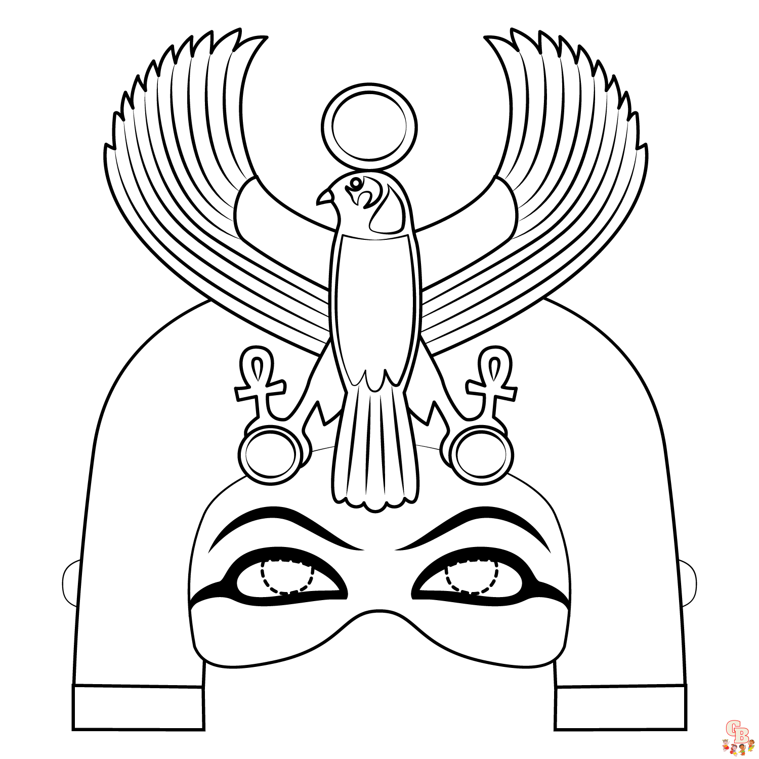 Egyptian Masks coloring pages 1
