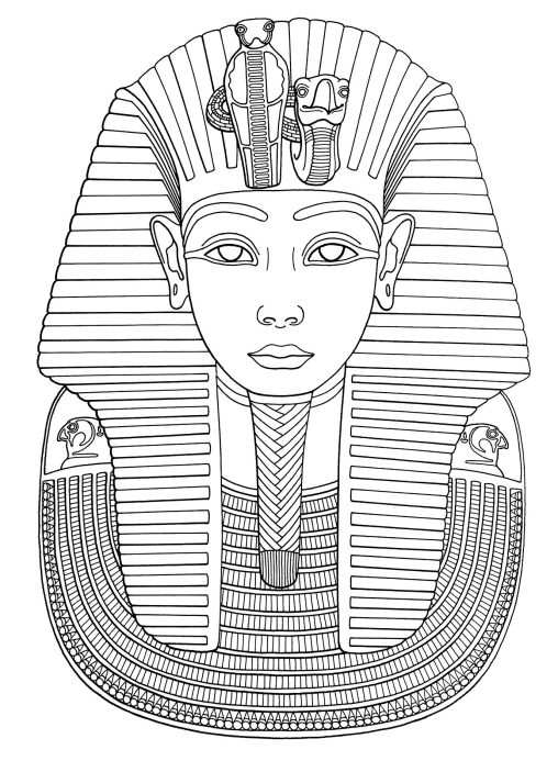 Egyptian Masks Coloring Pages - Printable and Free | GBcoloring