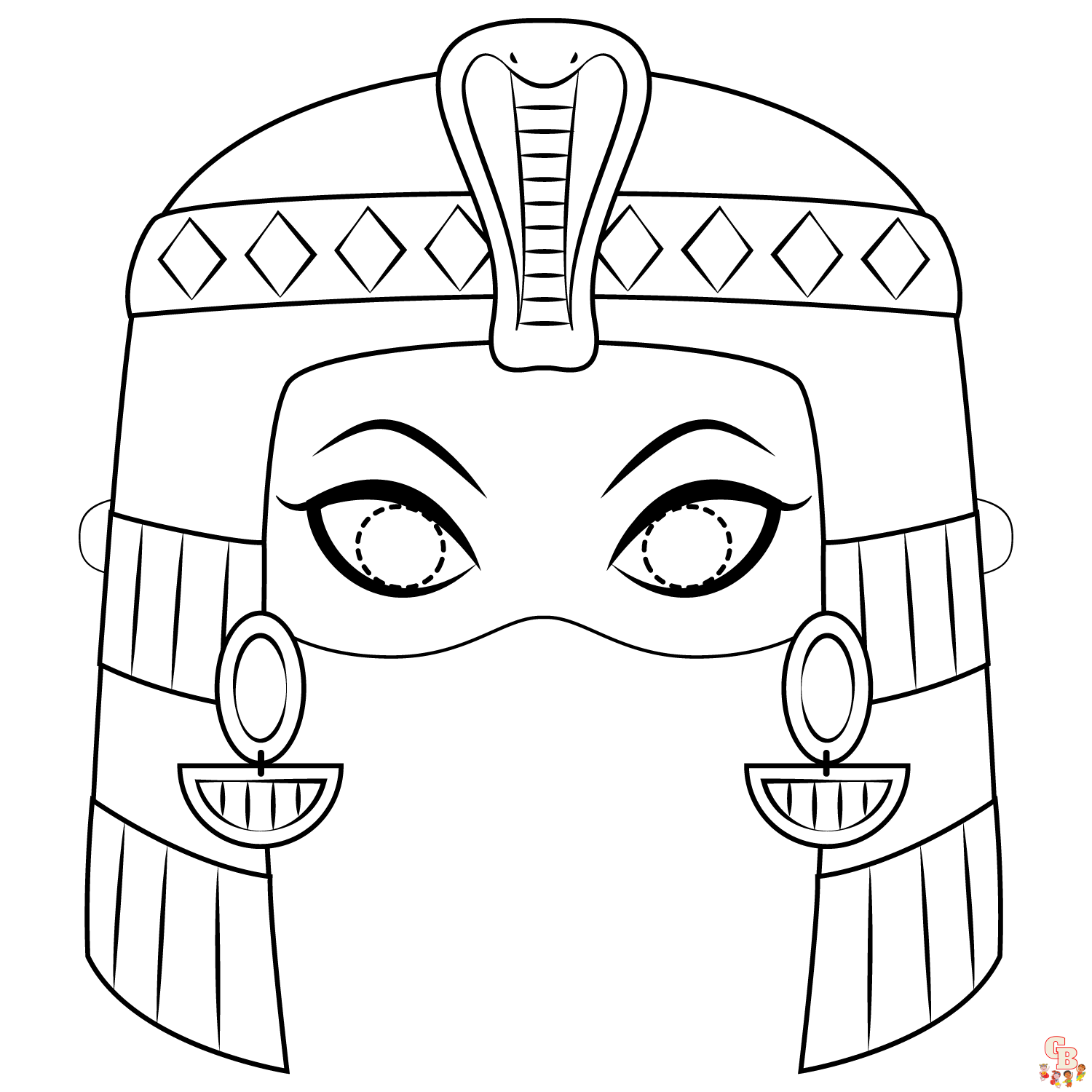 Egyptian Masks coloring pages 2