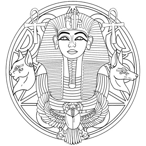 Egyptian Masks Coloring Pages - Printable and Free | GBcoloring