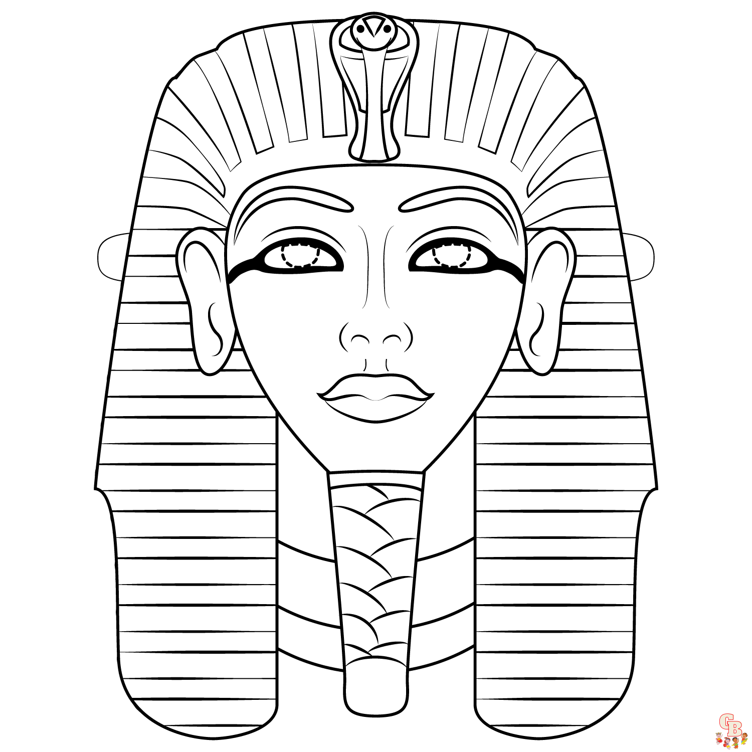 Egyptian Masks coloring pages 4