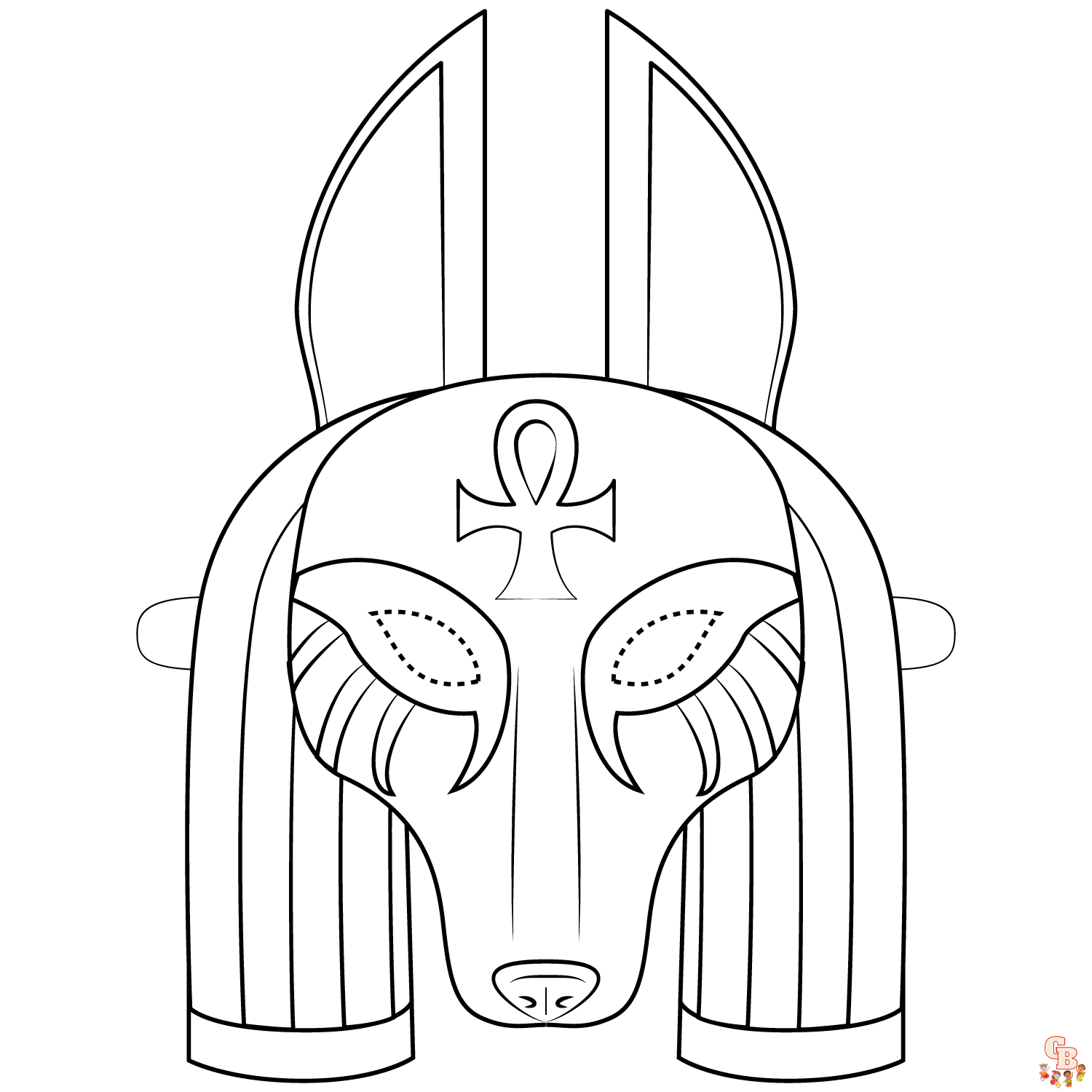 Egyptian Masks coloring pages 5