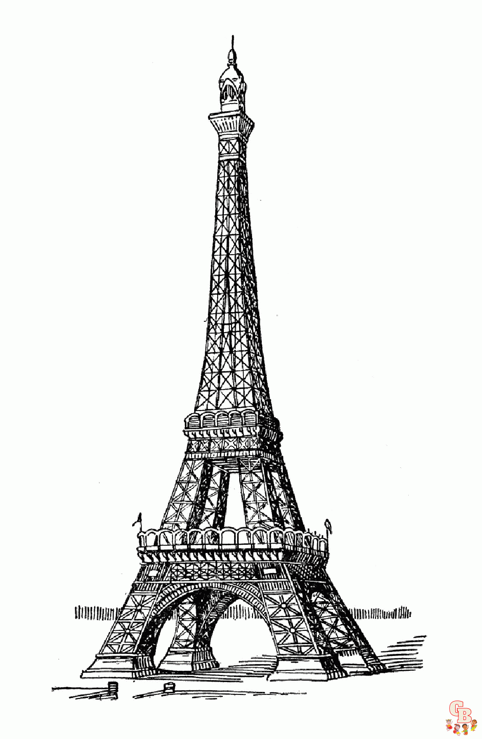 Eiffel Tower Coloring Pages 1