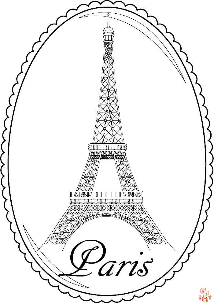 Eiffel Tower Coloring Pages 1