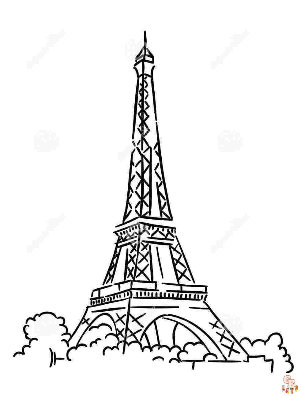 Eiffel Tower Coloring Pages 3