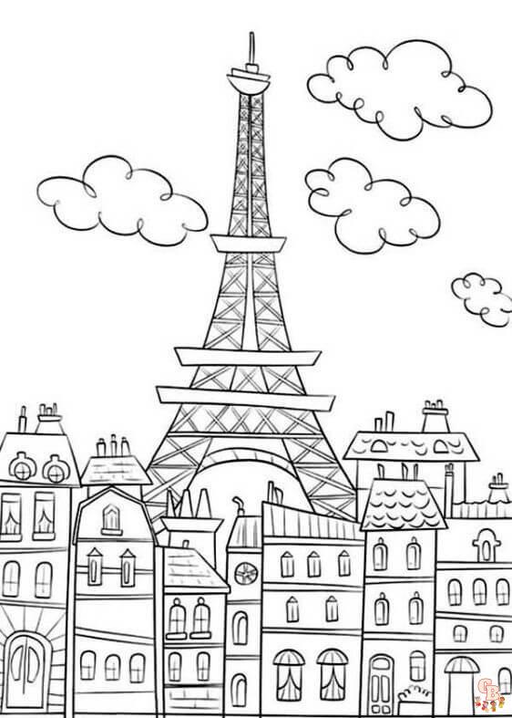 Eiffel Tower Coloring Pages 6
