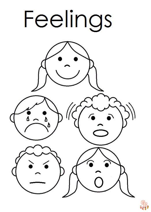 Emotions Coloring Pages 1
