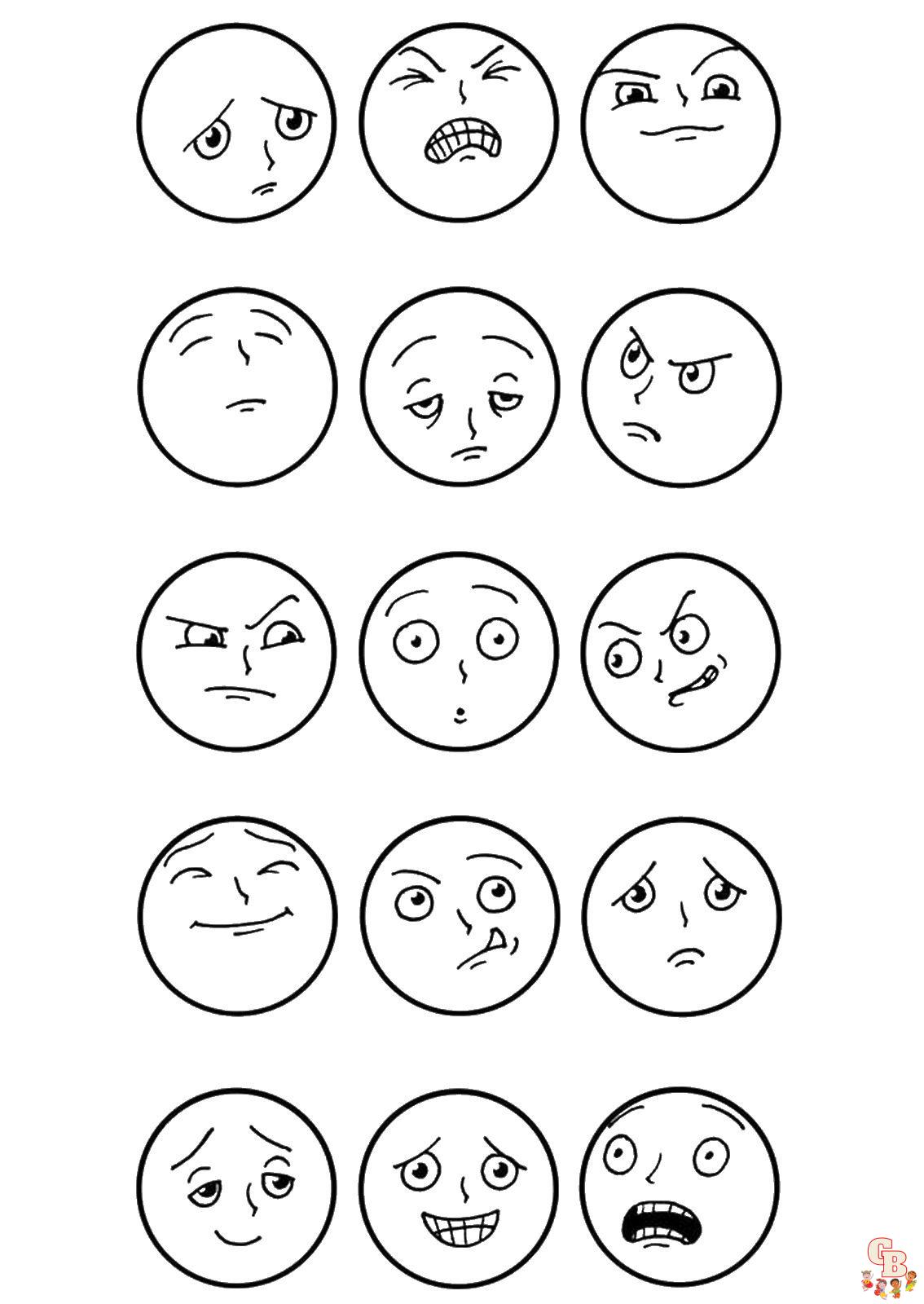 Emotions Coloring Pages 2