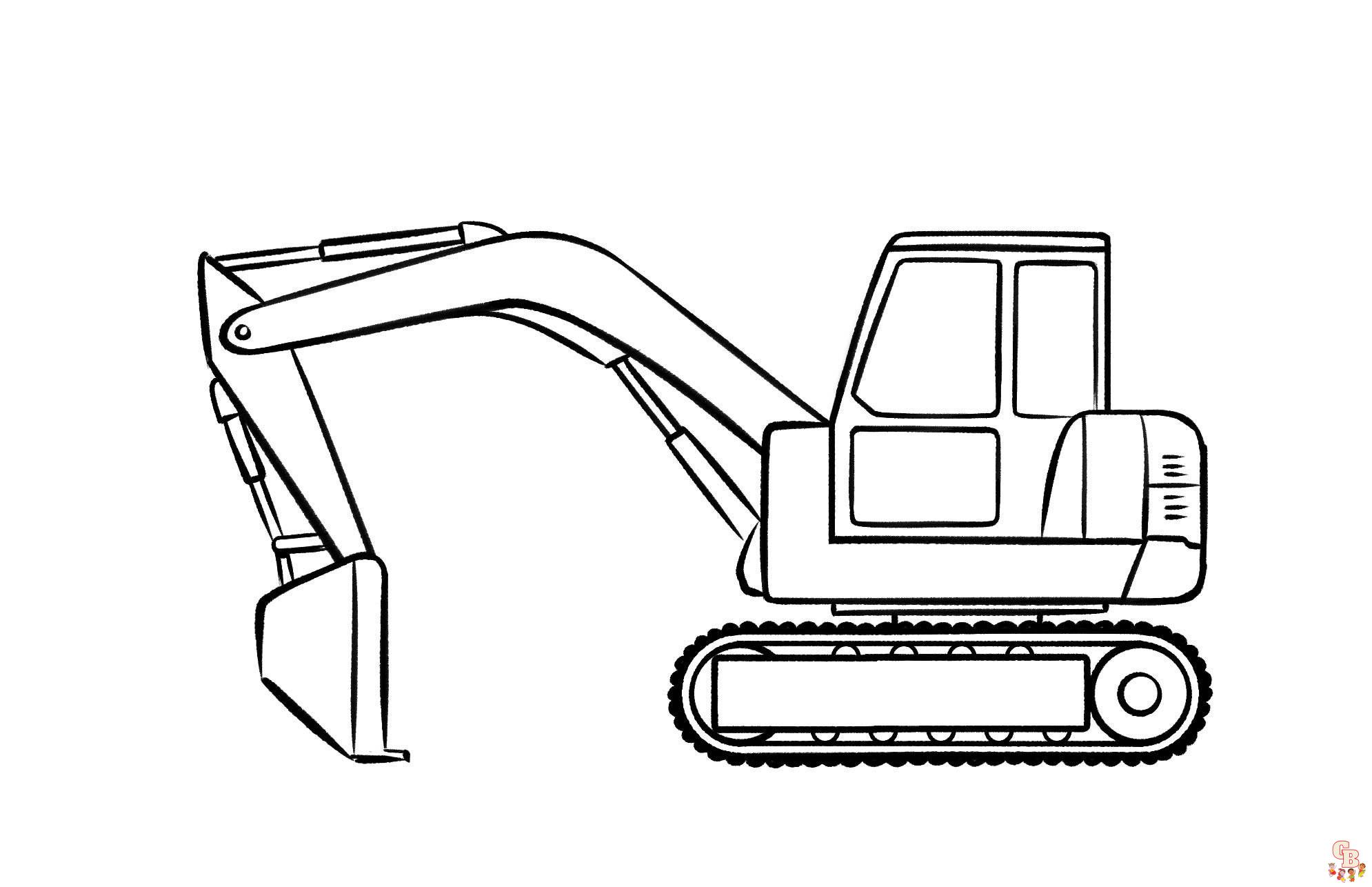 Excavator Coloring Pages 1