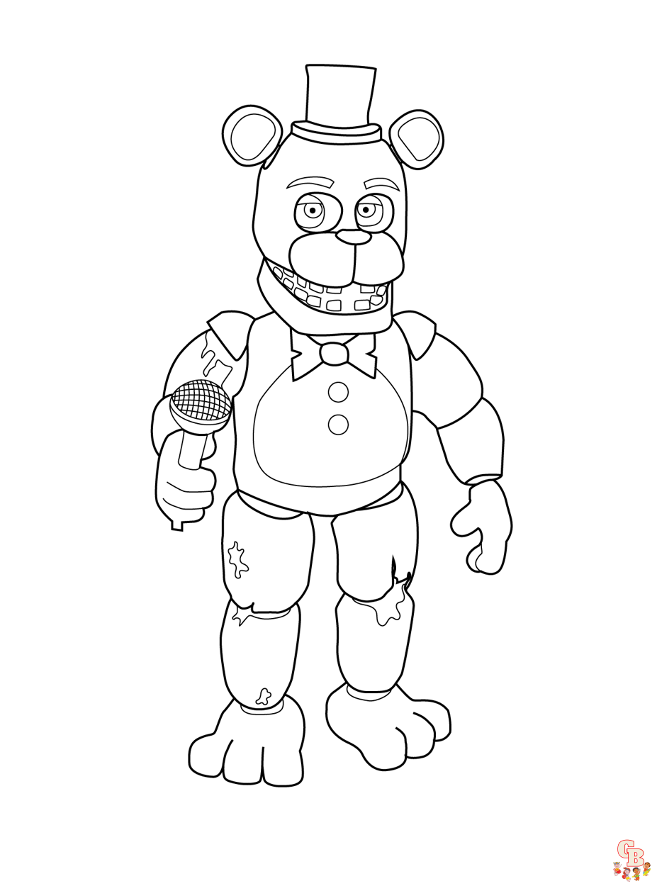 Freddy the Fazbear para colorir de graça para crianças