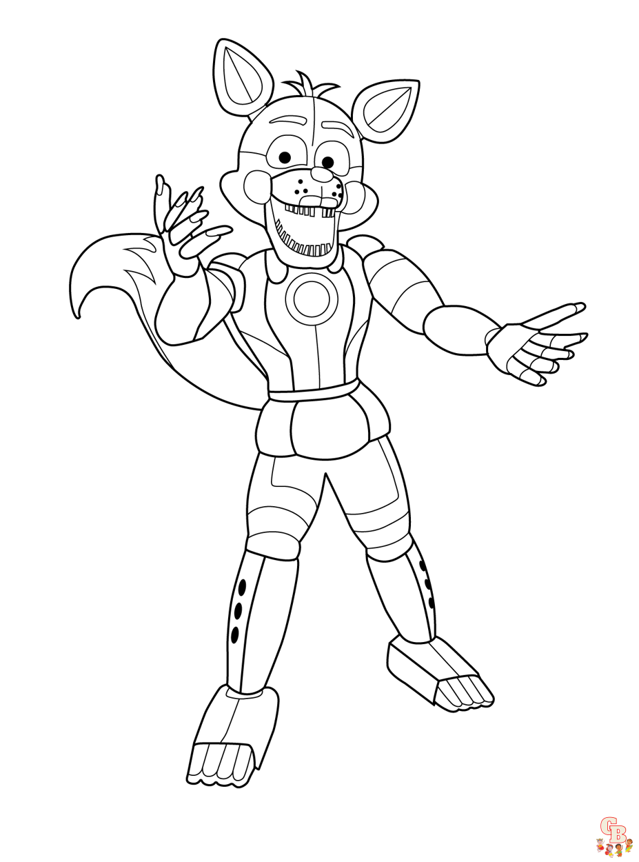 Desenhe Foxy Withered para colorir