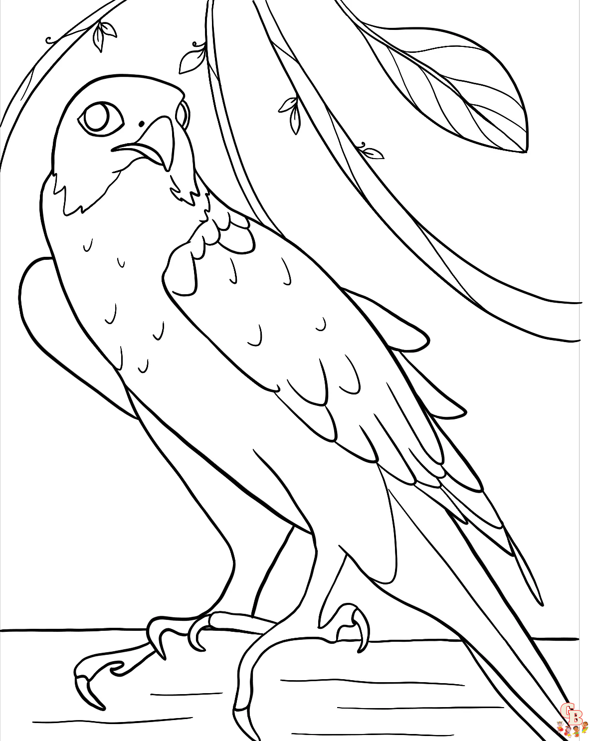 Falcon Coloring Pages 1