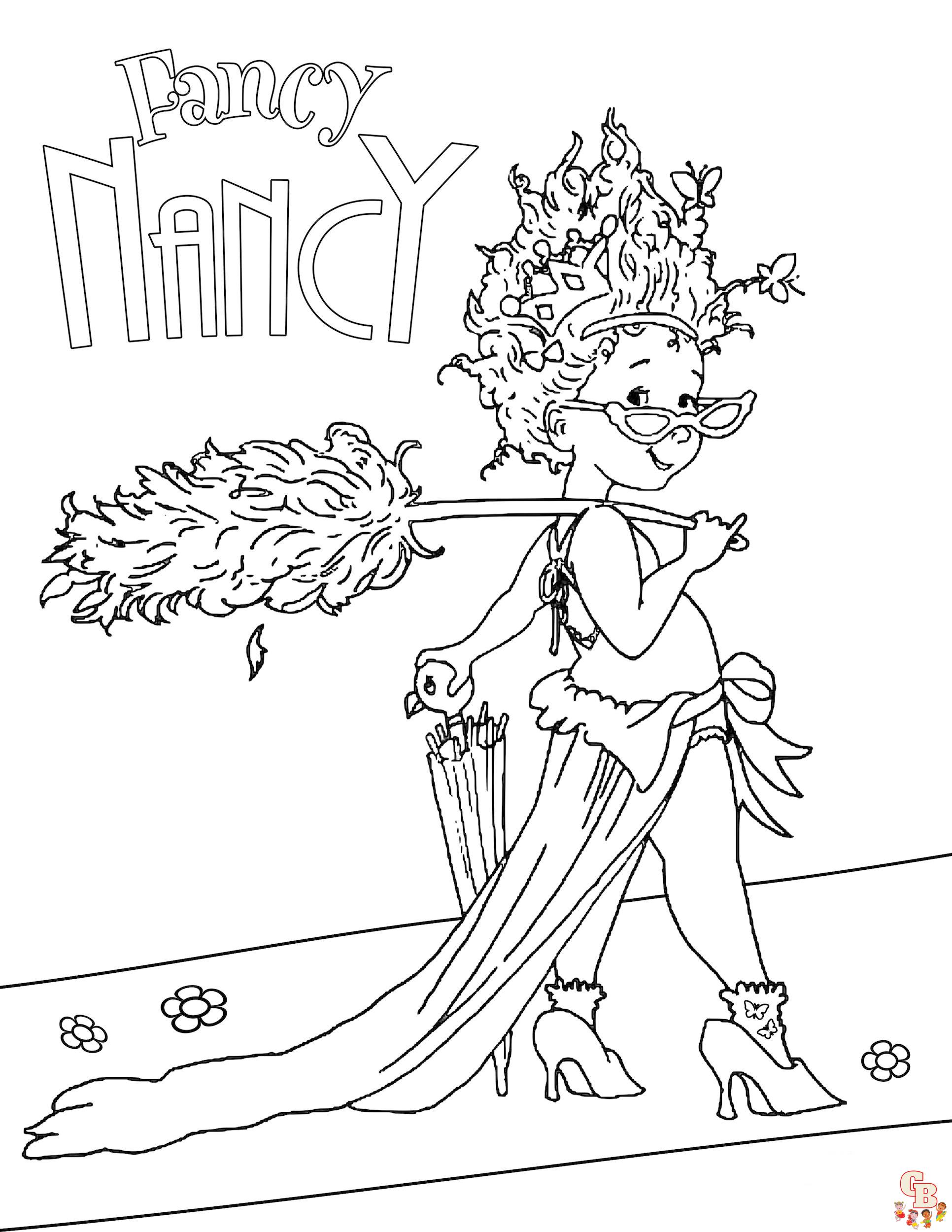 Fancy Nancy Coloring Pages 1