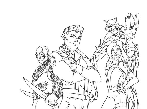 Colorful Adventures with Guardians of the Galaxy Coloring Pages