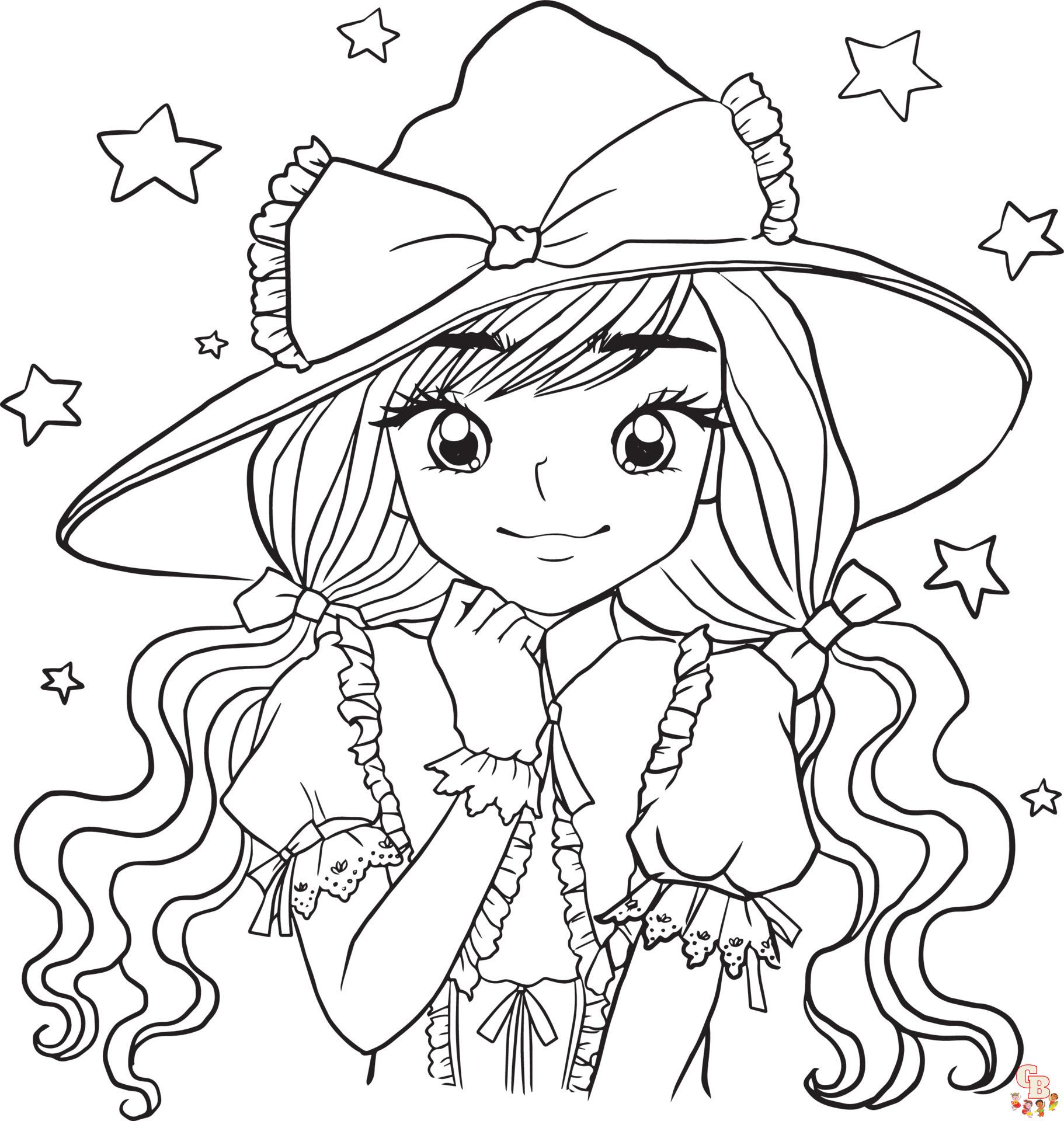 Female Anime Coloring Pages 3