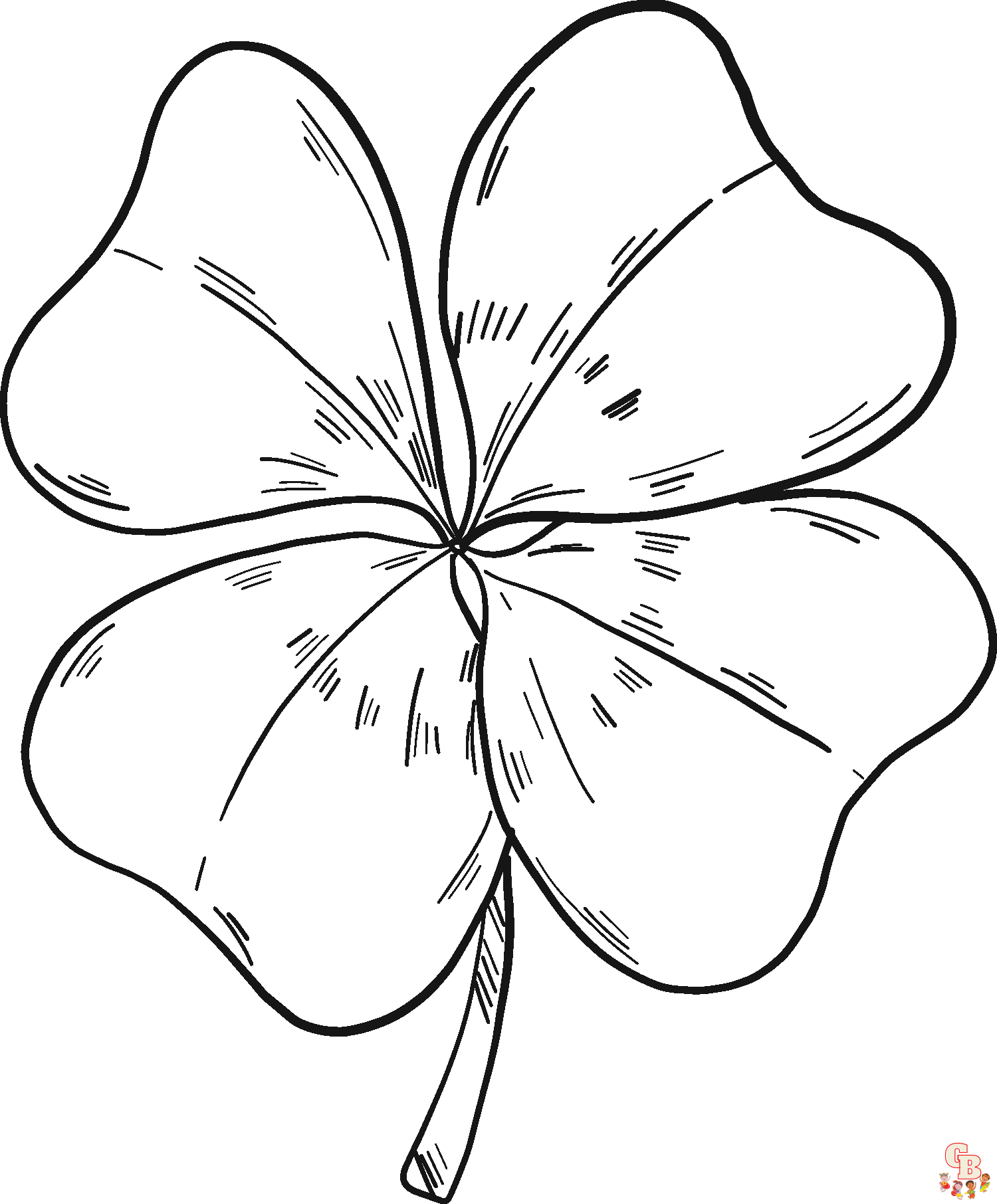 Four Leaf Clover Coloring Pages 2