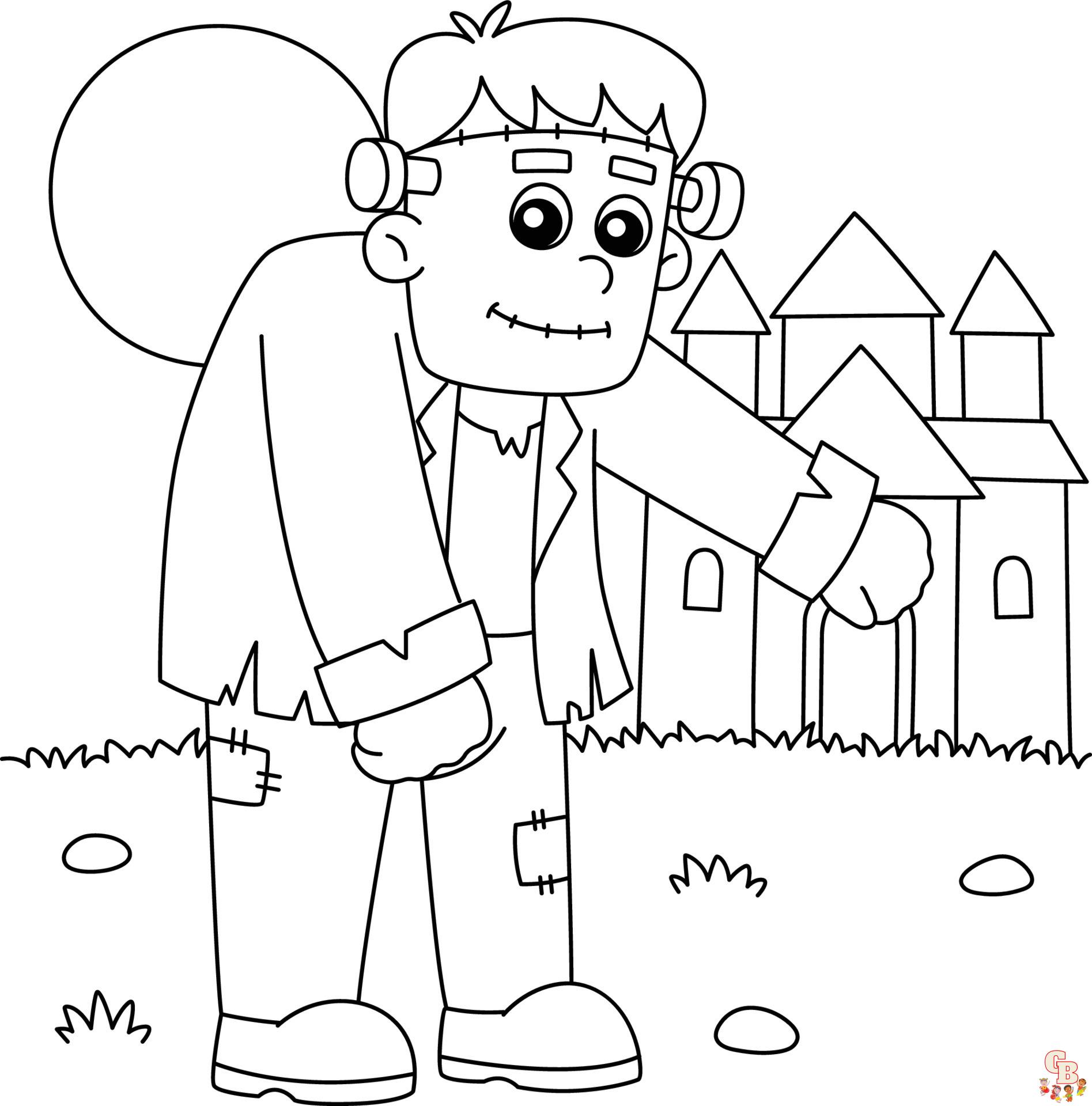 Frankenstein Coloring Pages 1