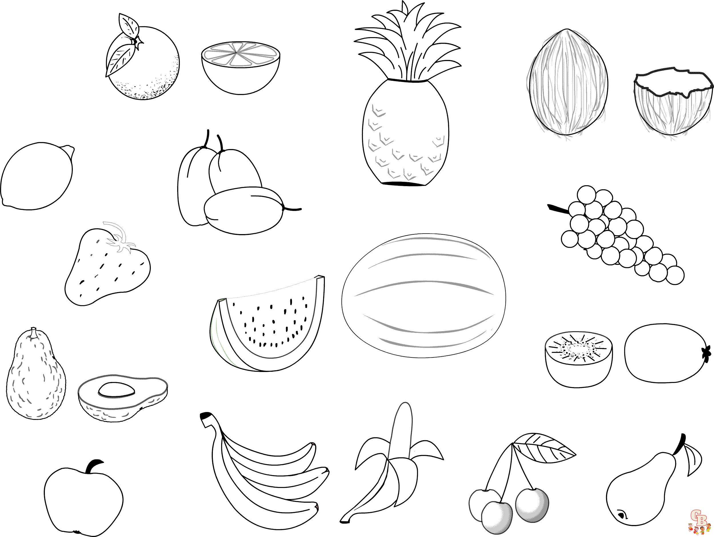 Fruit and Vegetable Coloring Pages 4