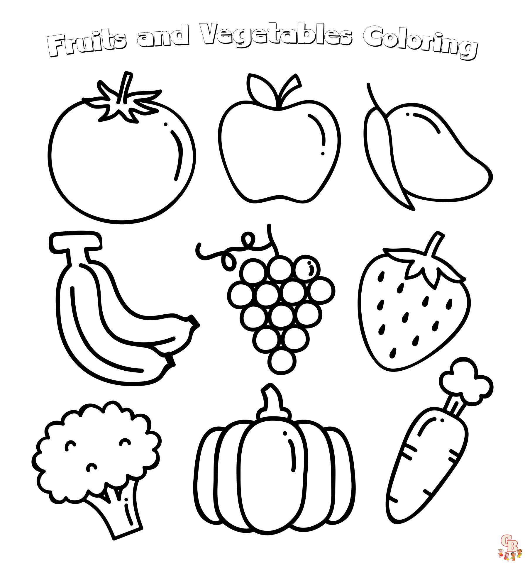 Fruit and Vegetable Coloring Pages 6