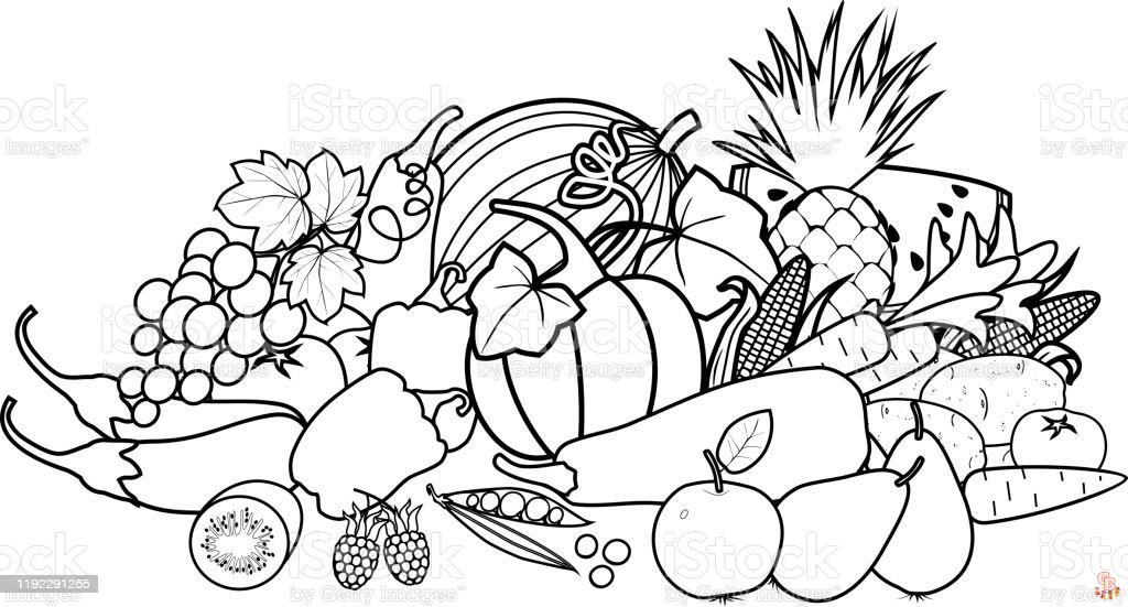 Fruit and Vegetable Coloring Pages 7