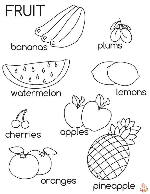 Fruit and Vegetable Coloring Pages 8