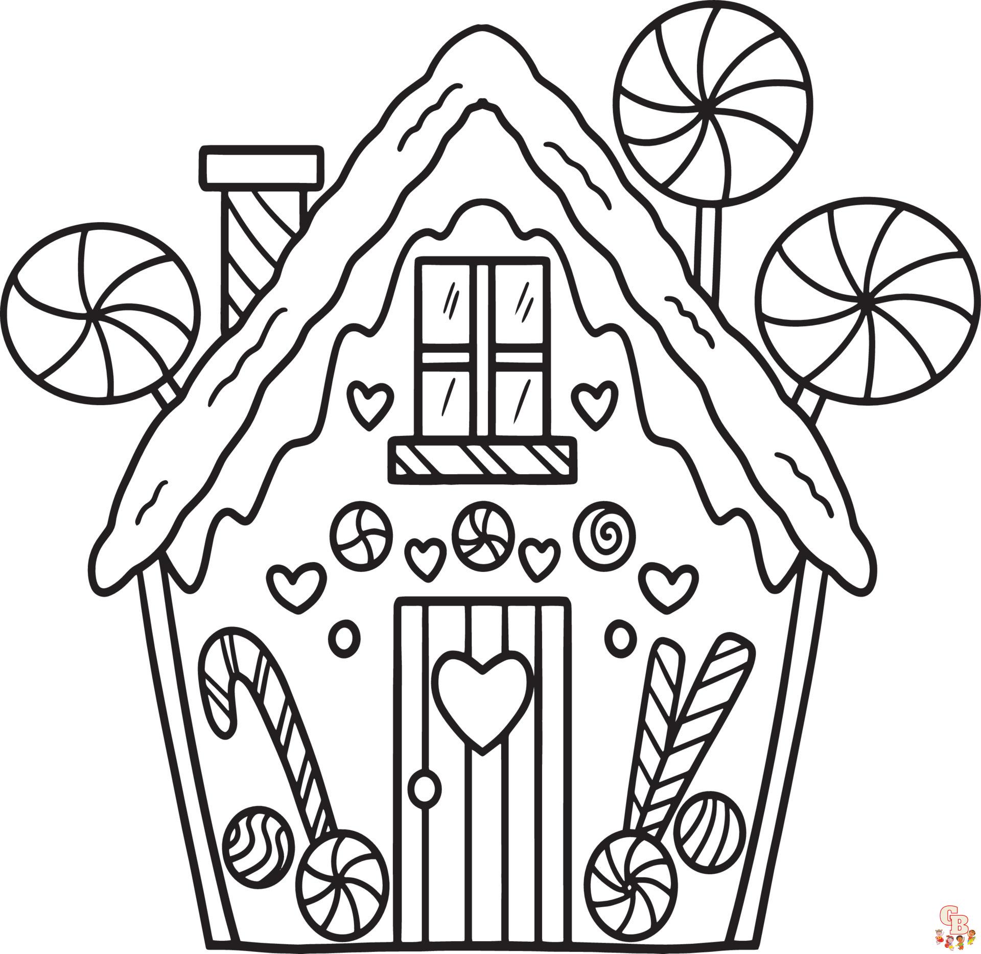 Gingerbread Christmas Coloring Pages 2