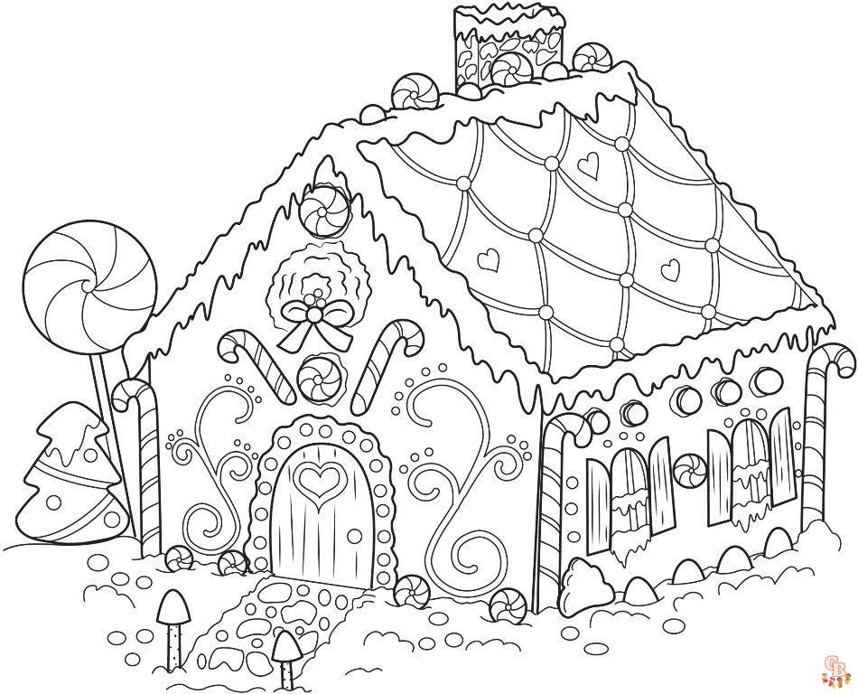 Gingerbread Christmas Coloring Pages 4