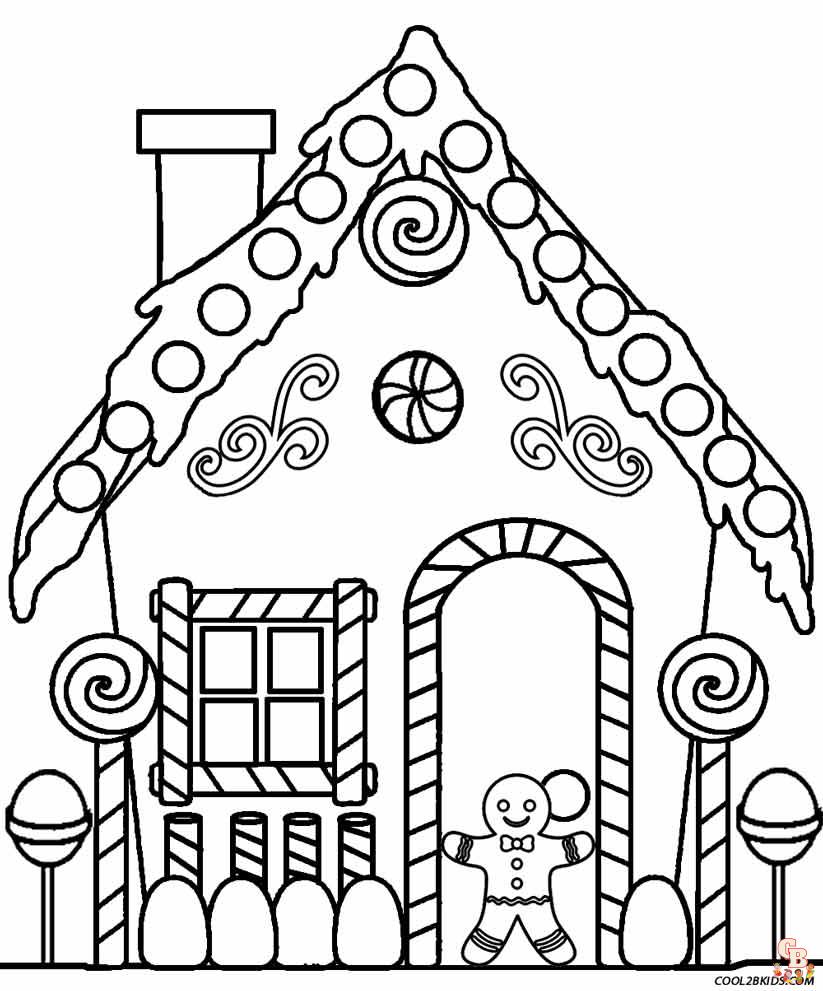 Gingerbread Christmas Coloring Pages 5