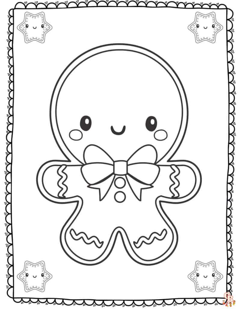 Gingerbread Christmas Coloring Pages 6