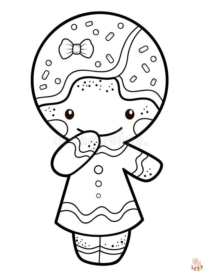 Gingerbread Christmas Coloring Pages 7