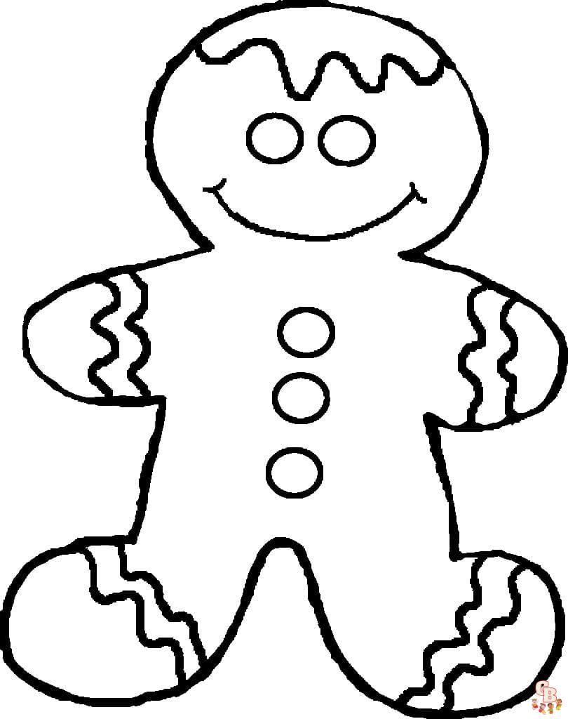 Gingerbread Man Coloring Pages - Free Printable Sheets for Kids