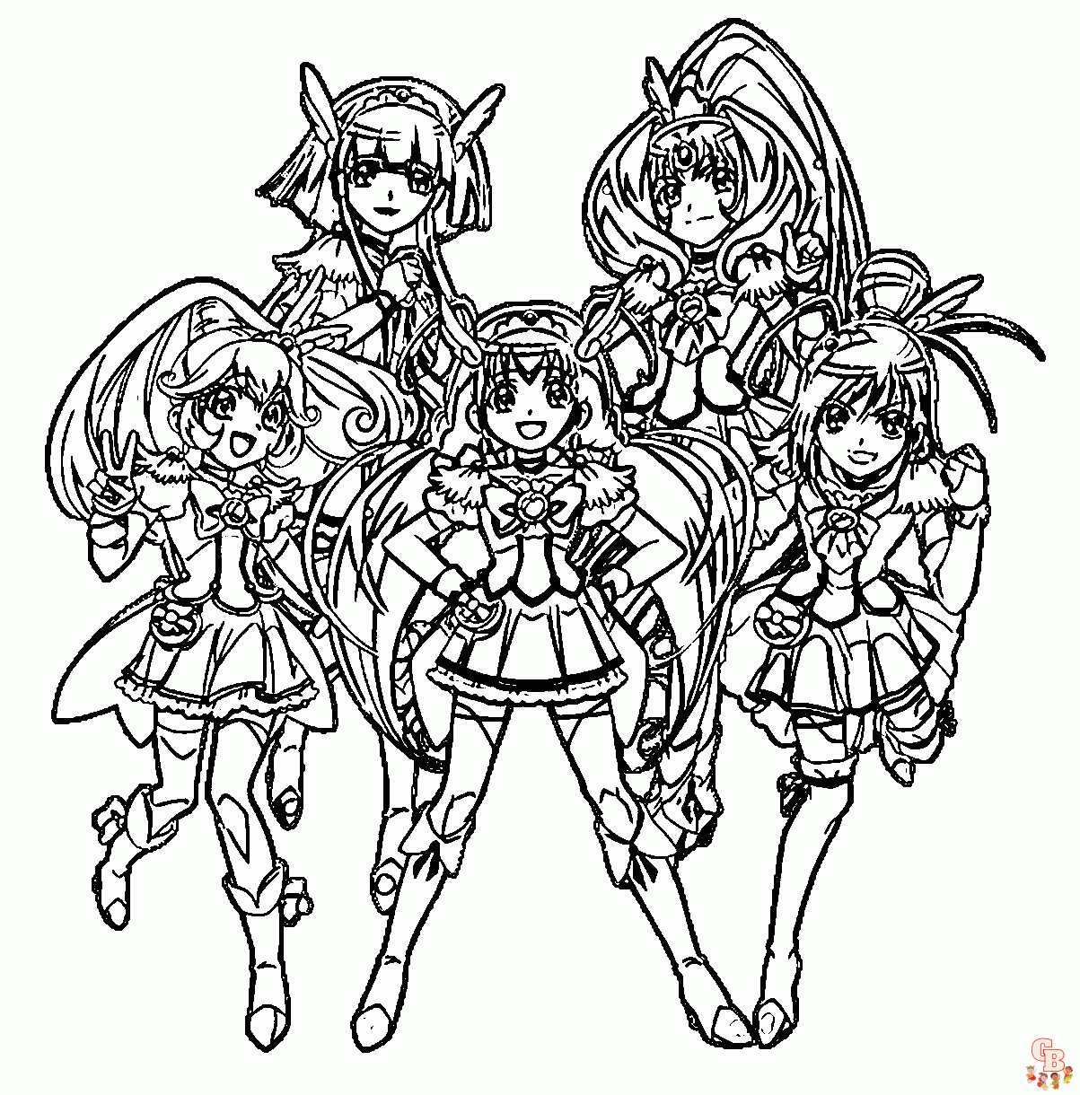 Glitter Force Coloring Pages 1