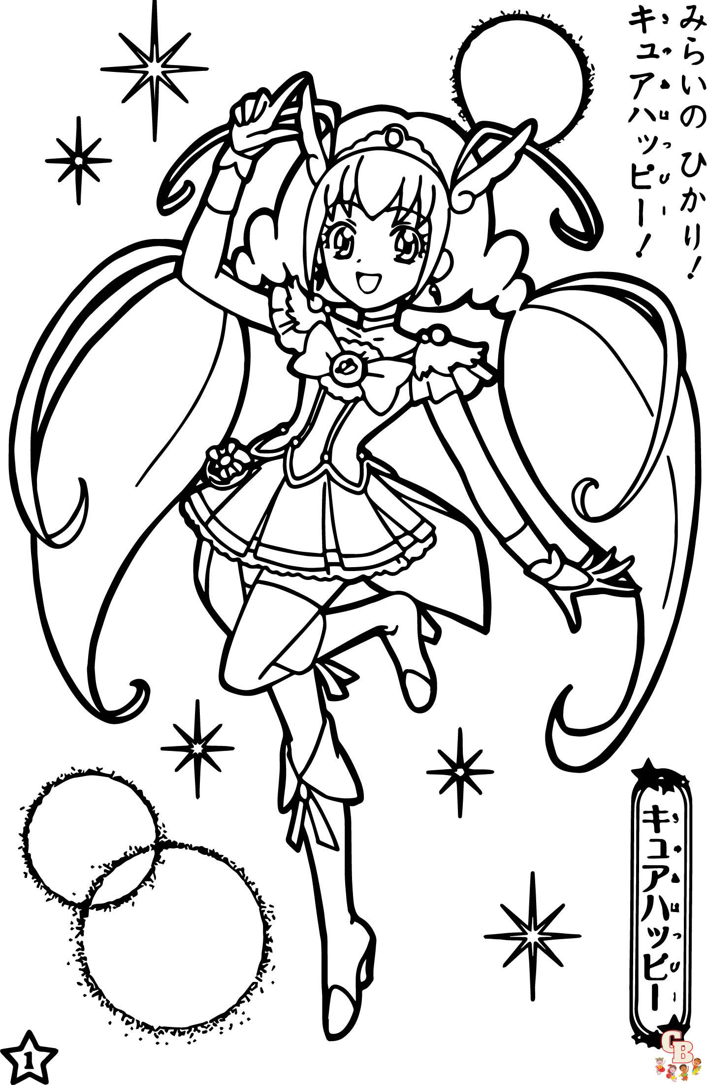 Glitter Force Coloring Pages 10