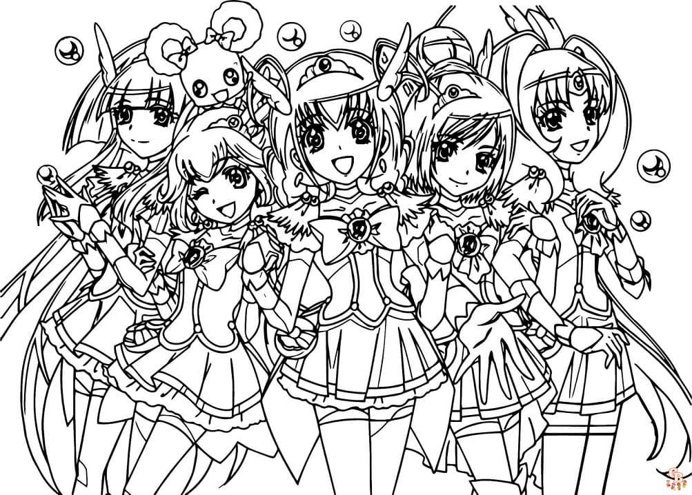 Glitter Force Coloring Pages 12