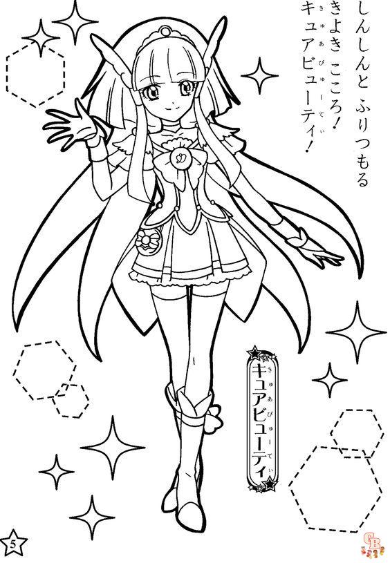 Glitter Force Coloring Pages 5