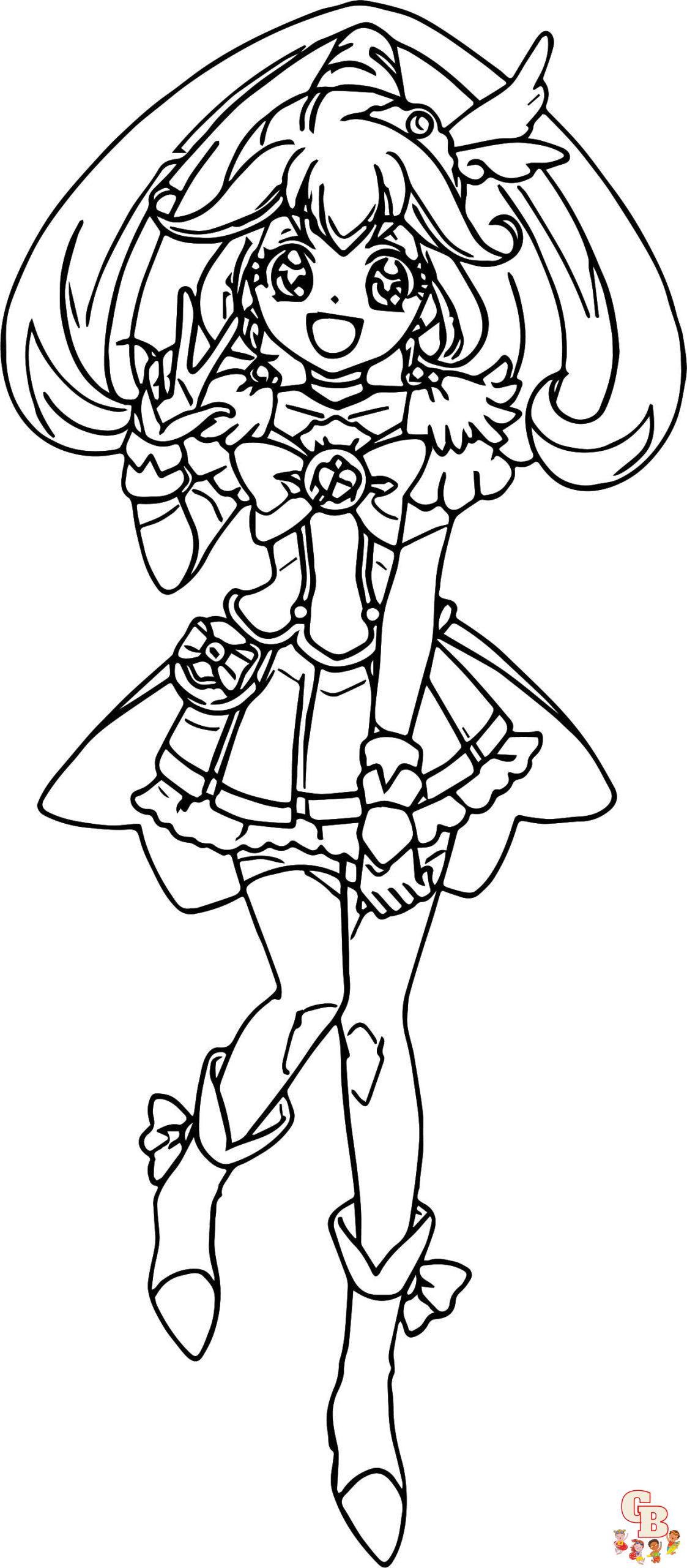 Glitter Force Coloring Pages 6