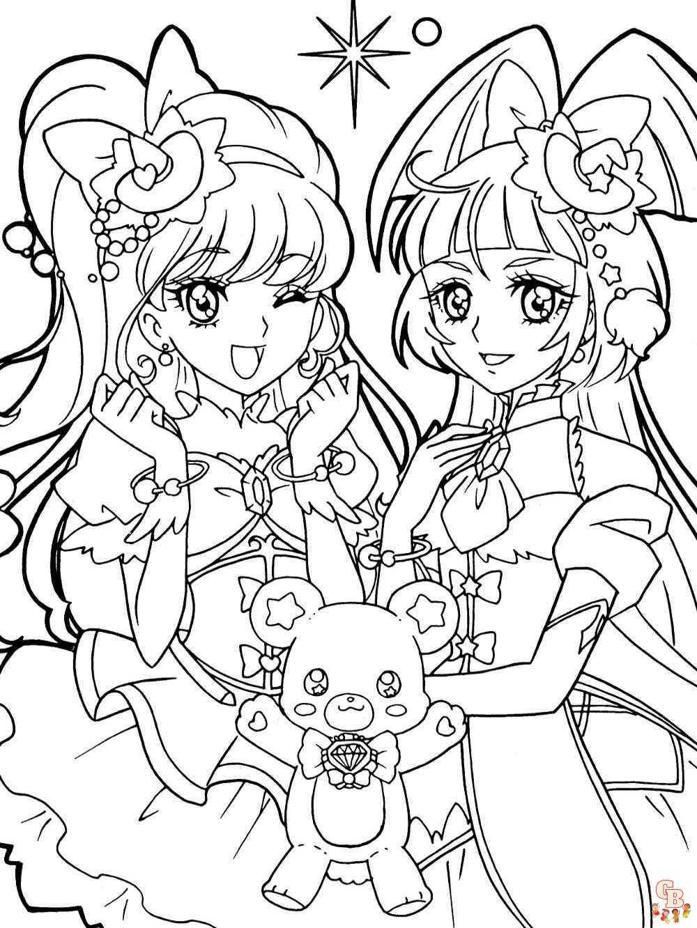 Glitter Force Coloring Pages 7
