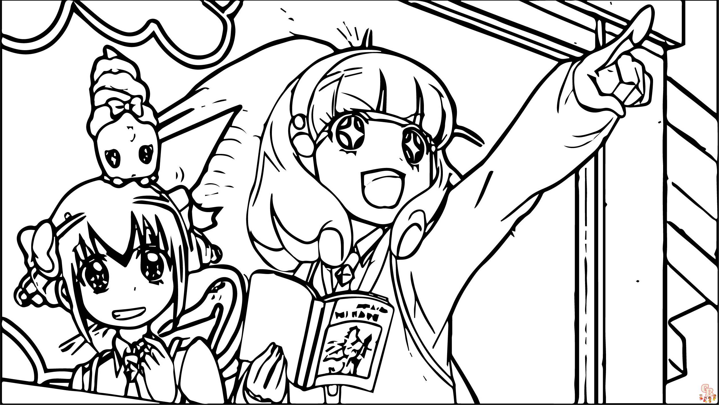 Glitter Force Coloring Pages 9