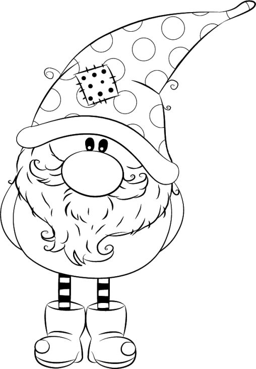 Gnome Coloring Pages | 100% Free Printable