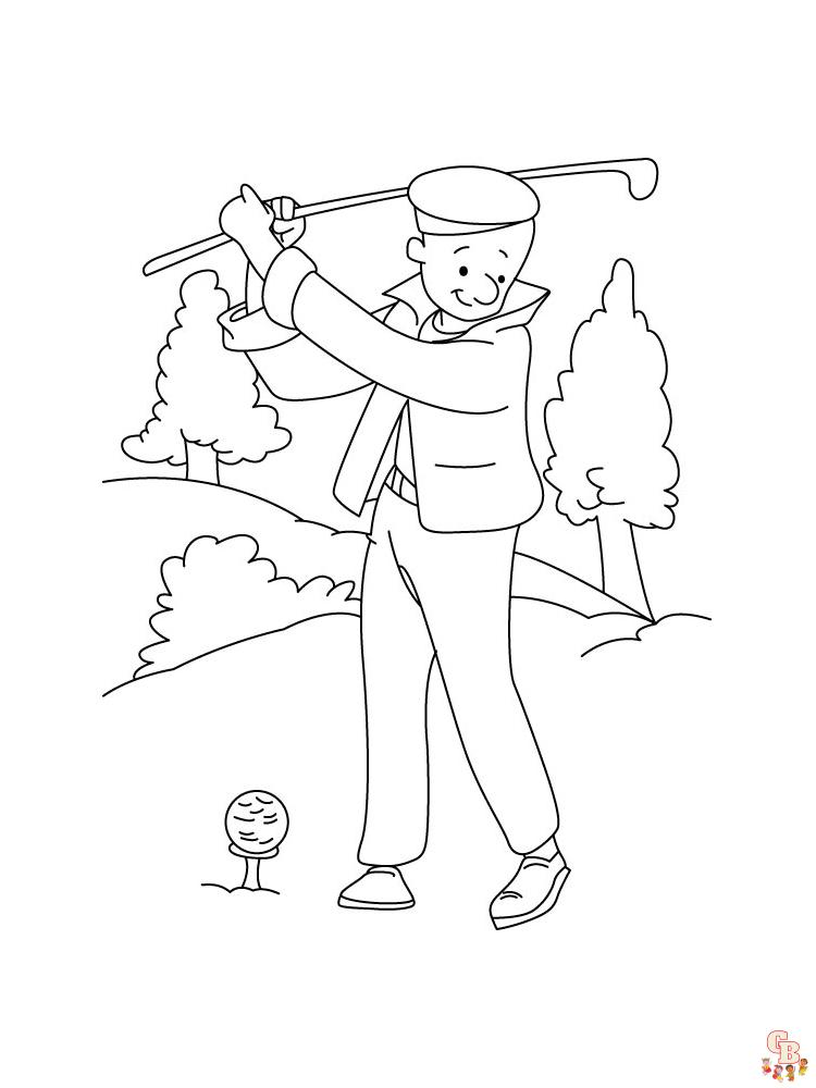 Golf Coloring Pages